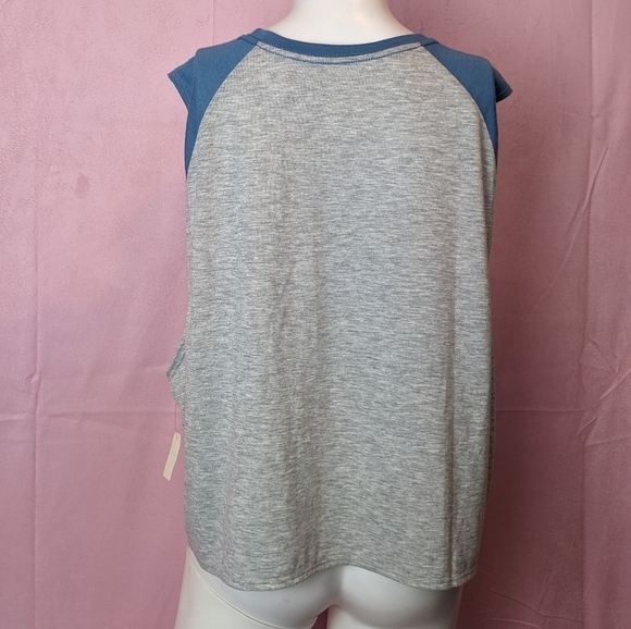 Aeropostale Light Gray and Blue USA Muscle Tank Top size XXL - Picture 2 of 5